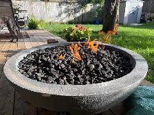 50 000 BTU 36 inch wide propane fire pit