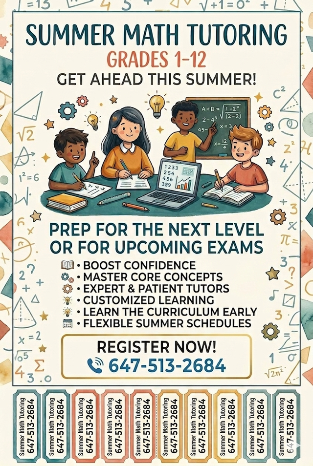 Summer Math Tutoring High school: GET AHEAD