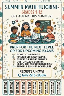 Summer Math Tutoring High school: GET AHEAD