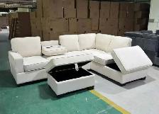 Hot sale on stylish couch with double storage and cup holder
