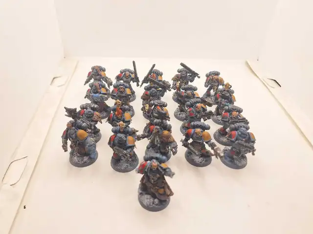 Warhammer 40k 20 firstborn space wolves battle ready painted