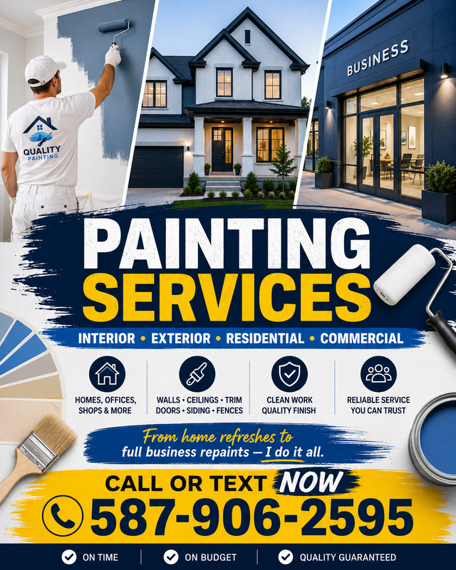 INTERIOR, EXTERIOR - PAINTING SERVICES