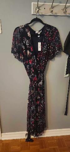 Robe longue neuve gr 1 xl bleu marin fleury 80$