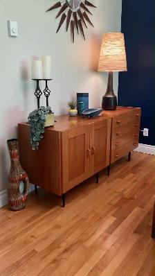 Mid century MODULAR TECK TEAK Buffet, console table, bar, bahut - Photo 2