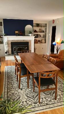 Mid century TEAK TECK. Ensemble salle à manger / GRANDE Table - Photo 8