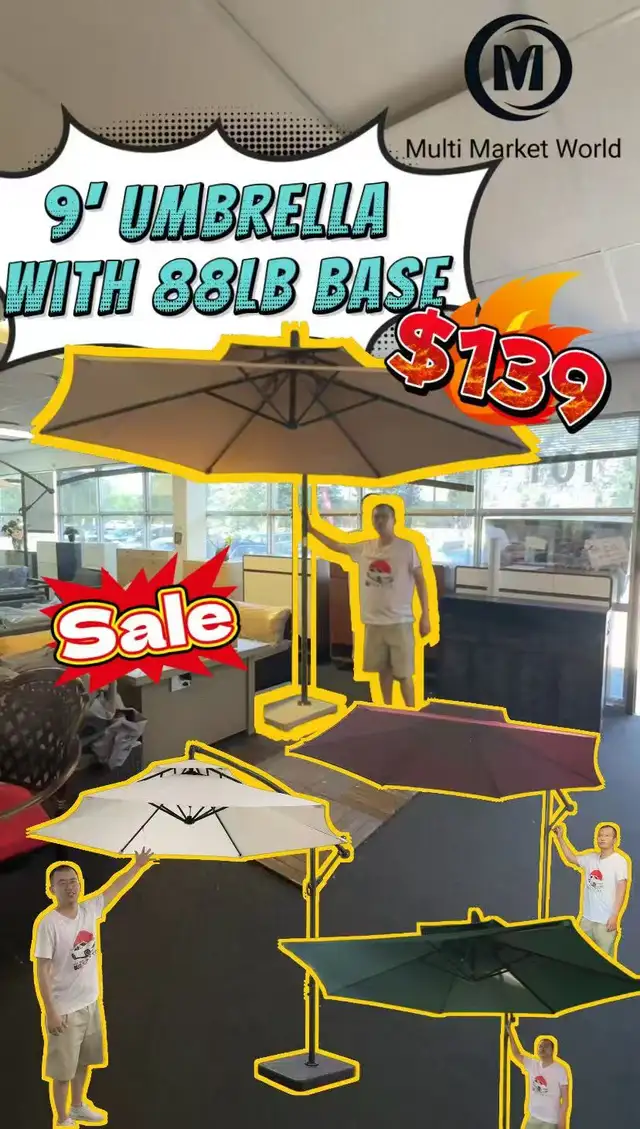 Brand New variety Patio Umbrella Dual-Vent $49 to $299