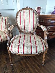 Antique French Parlor Chairs - Photo 6