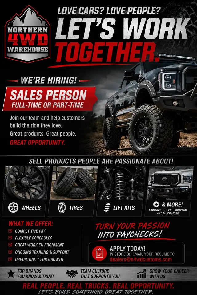 looking for automotive accessory sales person