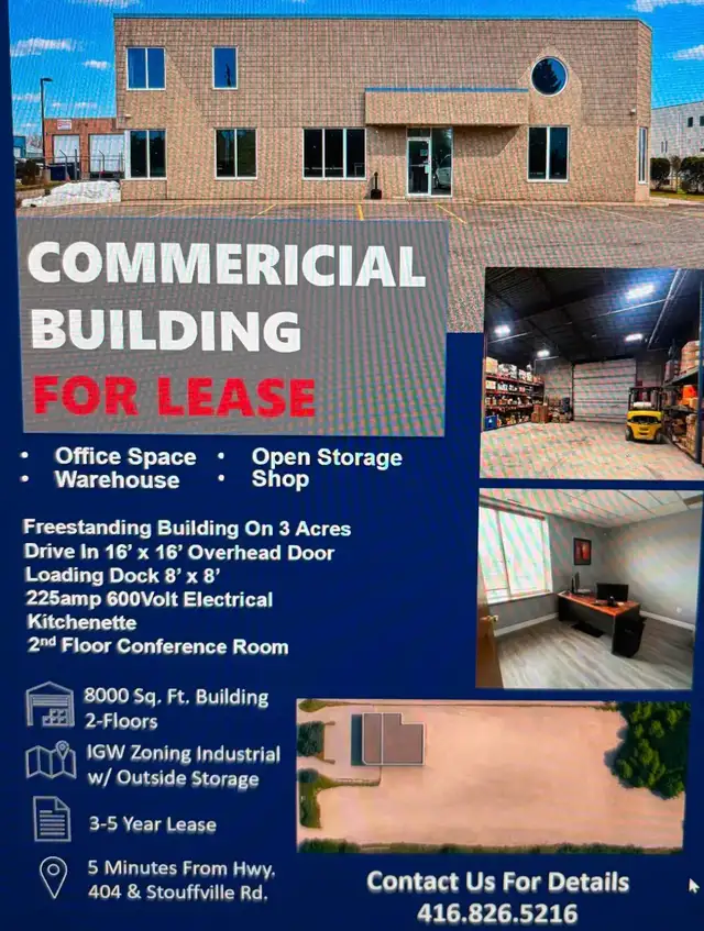 Industrial Building with 3 acres open storage