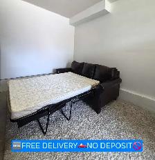 FREE DELIVERY 3 Seater Leather Pullout Sofabed Sofa / Couch
