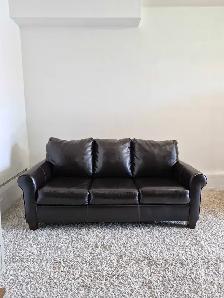 FREE DELIVERY 3 Seater Leather Pullout Sofabed Sofa / Couch - Photo 2