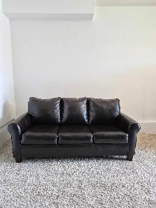 FREE DELIVERY 3 Seater Leather Pullout Sofabed Sofa / Couch - Photo 3