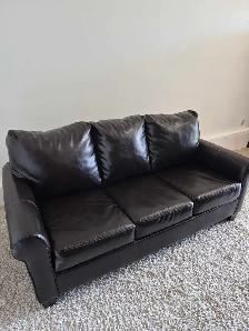 FREE DELIVERY 3 Seater Leather Pullout Sofabed Sofa / Couch - Photo 5