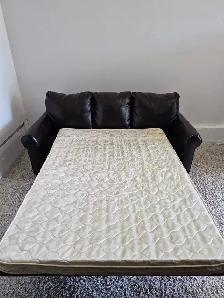 FREE DELIVERY 3 Seater Leather Pullout Sofabed Sofa / Couch - Photo 6