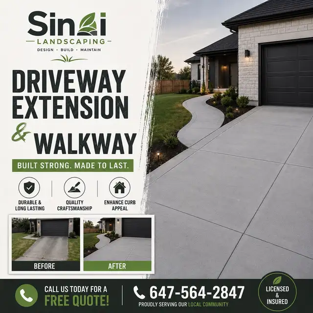 concrete driveway extension