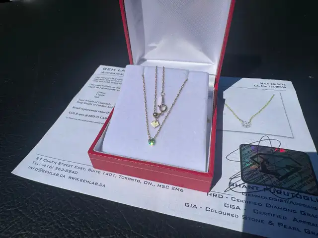 #852 -18", 18kt Yellow Gold, 1/3ct Diamond Necklace w/ Appraisal