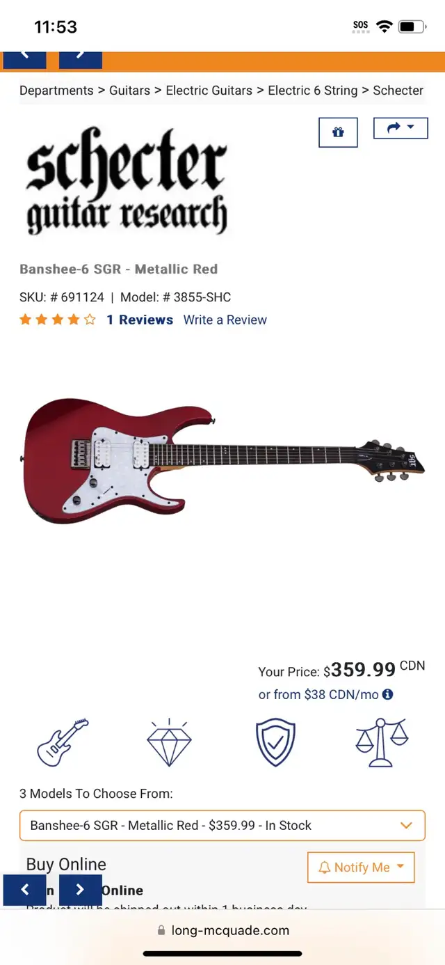 Schecter SGR Banshee