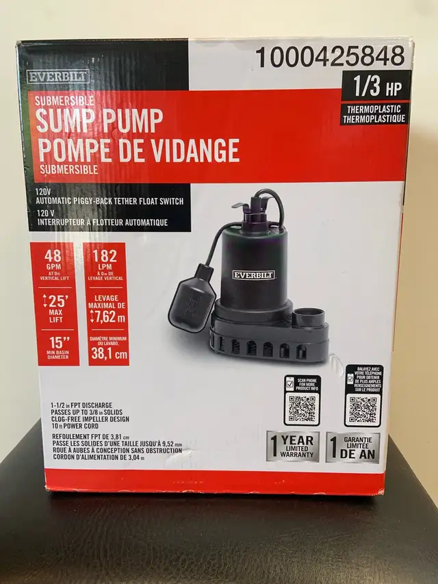 Everbilt Submersible Sump Pump