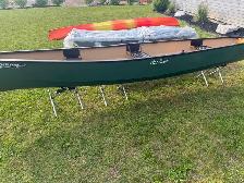 Old town discovery 15ft canoe 3 seater square stern like new - Photo 2