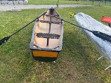 Old town discovery 15ft canoe 3 seater square stern like new - Photo 3