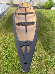 Old town discovery 15ft canoe 3 seater square stern like new - Photo 6