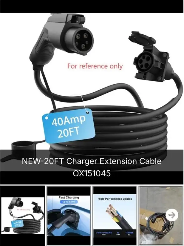 NEW- 20FT Charger Extension Cable OX151045