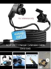 NEW- 20FT Charger Extension Cable OX151045