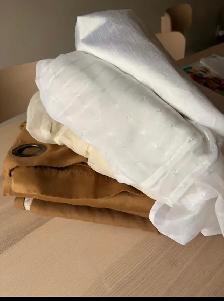 Assorted curtains & sheers