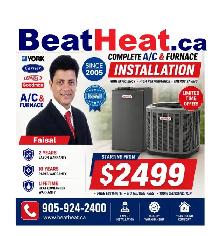 Lennox Goodman 15 SEER Air conditioner from $2499, Furnace $2299
