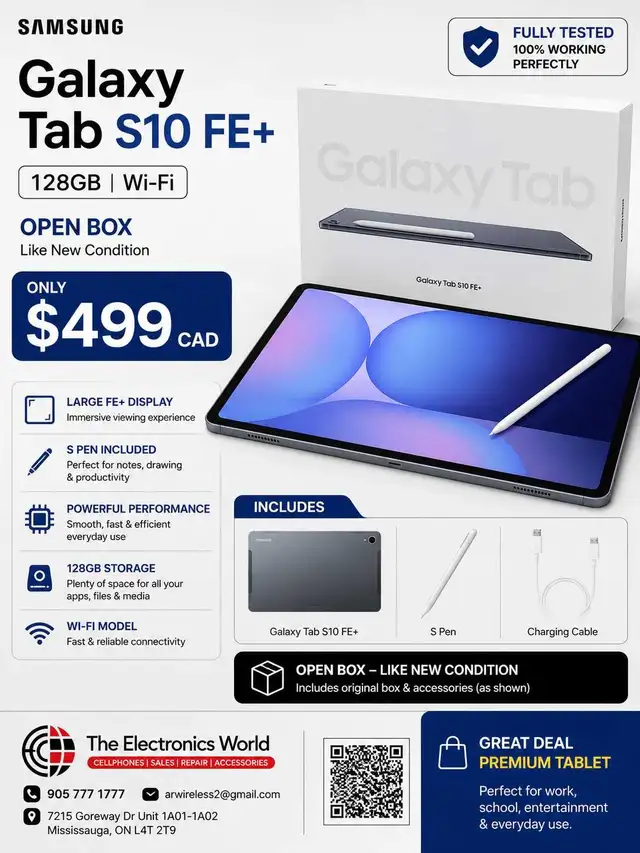 Samsung Galaxy Tab S10 FE  (128GB, Wi-Fi)