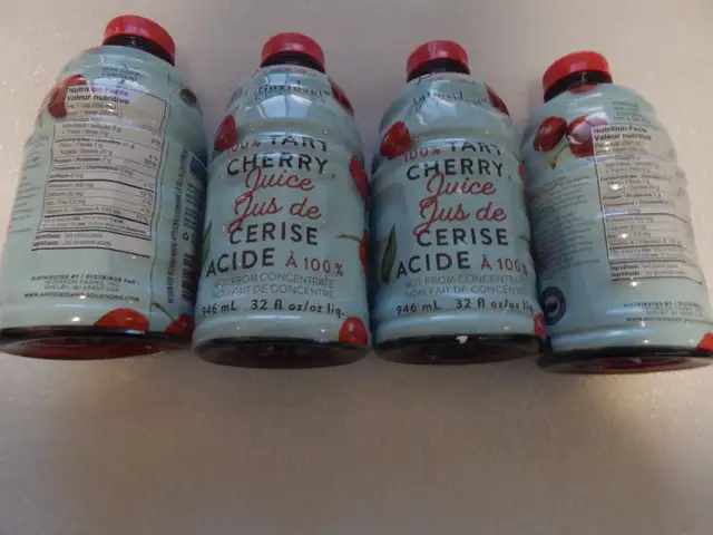 100% Tart Cherry Juice 946ml/32 fl.oz. 4Bottles Available