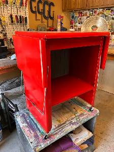 Fire Red Worktable or Could Be Bbq Bench - Photo 3