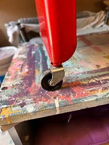 Fire Red Worktable or Could Be Bbq Bench - Photo 5