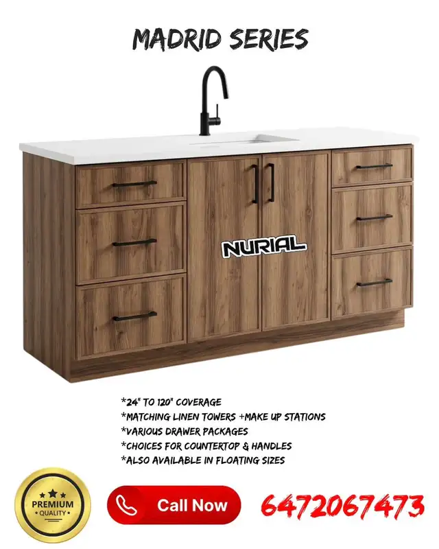 Bathroom Vanity, Kitchen Cabinet, Countertop, Faucet