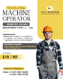 Hiring: Machine Operator