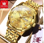 Pick up yes New Men Quartz Watch Stainless Steel Waterproof Cale