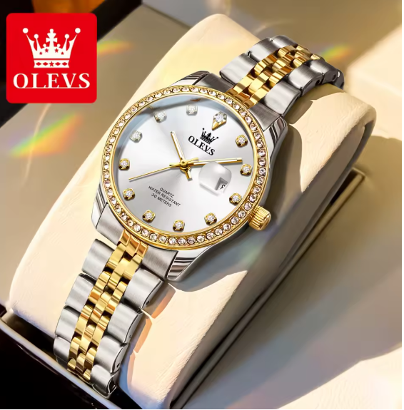 Pick up yes New Women Quartz Date Water Resistant Stainless Stee