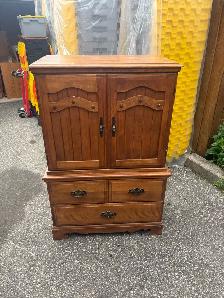 Free delivery used vintage Wooden Armoire Dresser