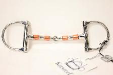 Snaffle bits for horse D ring in copper &steel 5.5' Brand New