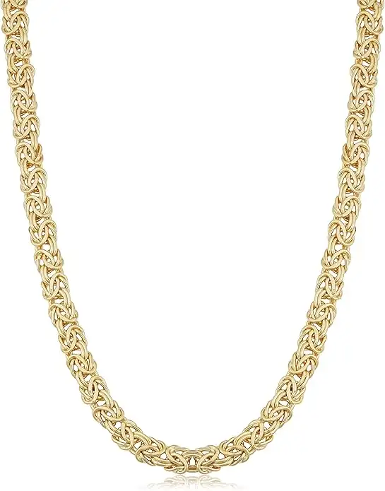 Pick up yes NOT SOLID New GOLD FILLED 28g 6mm 20'' Byzantine Cha