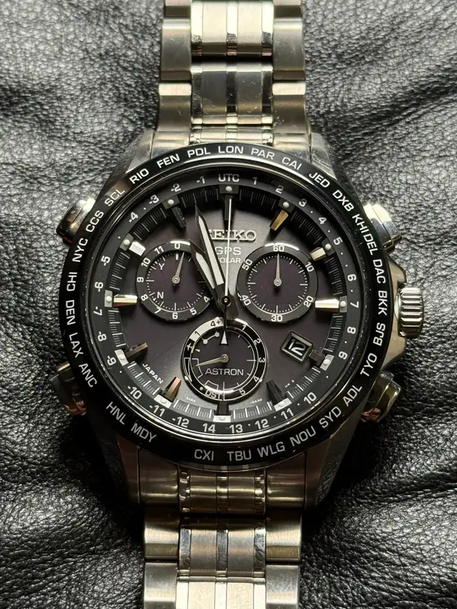 Seiko Astron GPS Solar Titanium Watch Ceramic bezel – Full Set