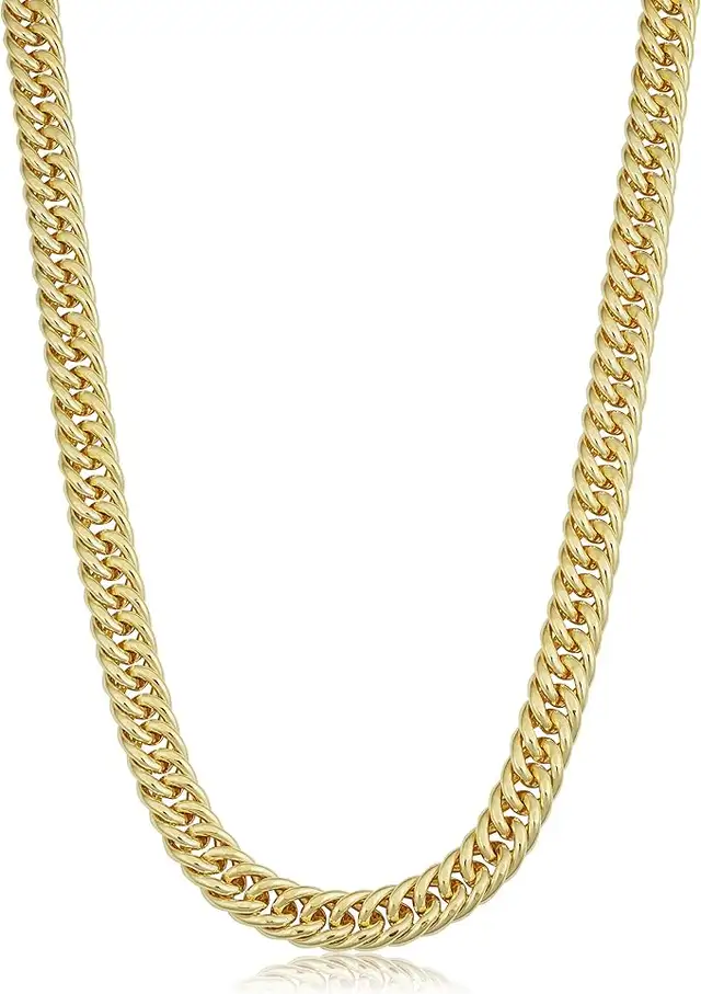 Pick up yes NOT SOLID New Double Curb GOLD FILLED 7MM 20'' 58g 3