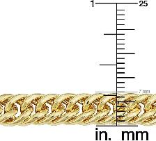 Pick up yes NOT SOLID New Double Curb GOLD FILLED 7MM 20'' 58g 3 - Photo 2