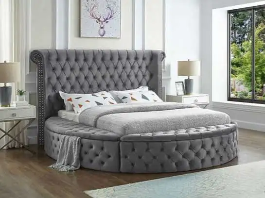 King size bed frame with mattress