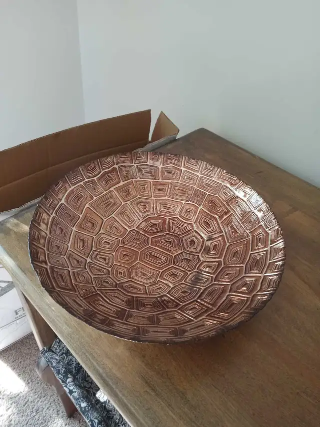 Copper & Gold Glass Bowl
