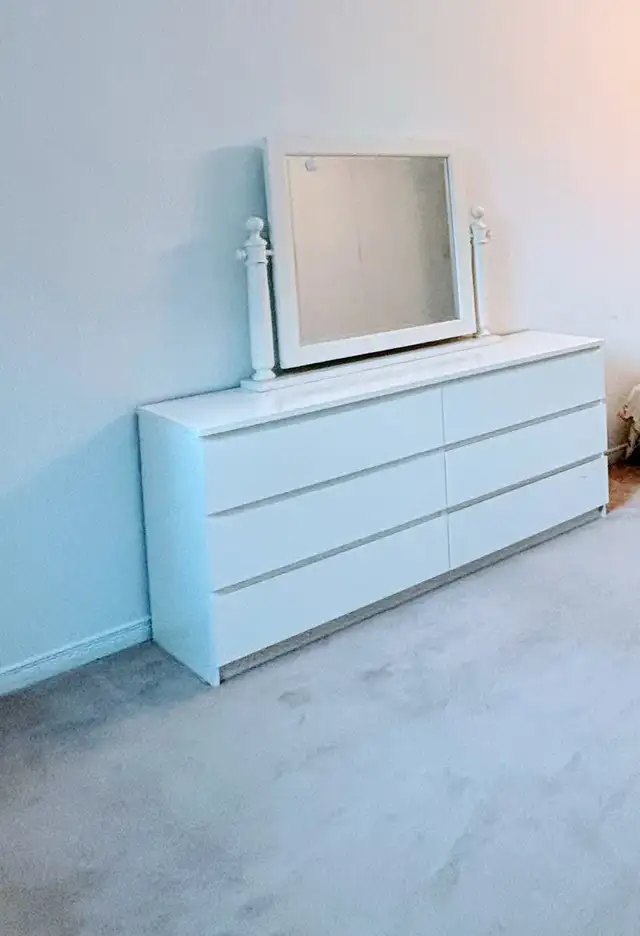 Dresser and Mirror white  6 X 2 x 3 ‘ $89 obo