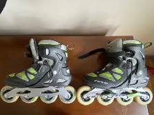 Paire de Patin à roues alignées à vendre pour homme, 70$.
