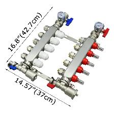 5 Loop PEX Tubing Manifolds Hydronic Radiant Floor Heating053248
