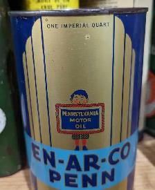 RARE 1930's VINTAGE EN-AR-CO PENN MOTOR OIL IMPERIAL QUART CAN - Photo 6