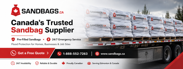 Pre-Filled Sandbags Edmonton - $4.99/Bag - Flood Protection